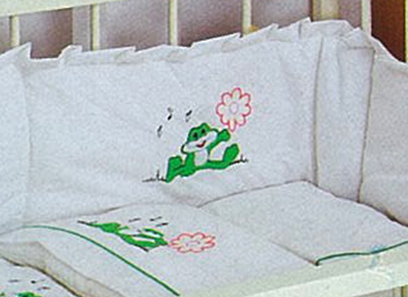 Set de cuna y cuna funcional bordado