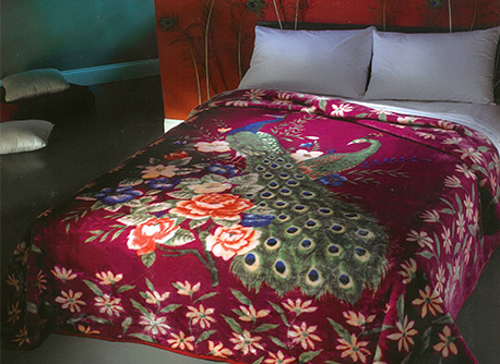 Frazada de Piel - Pavo Real Bordó