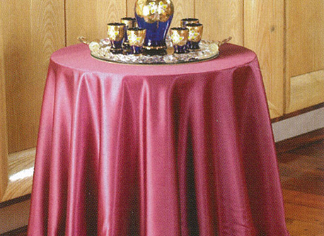 Mantel mesa vestida de raso